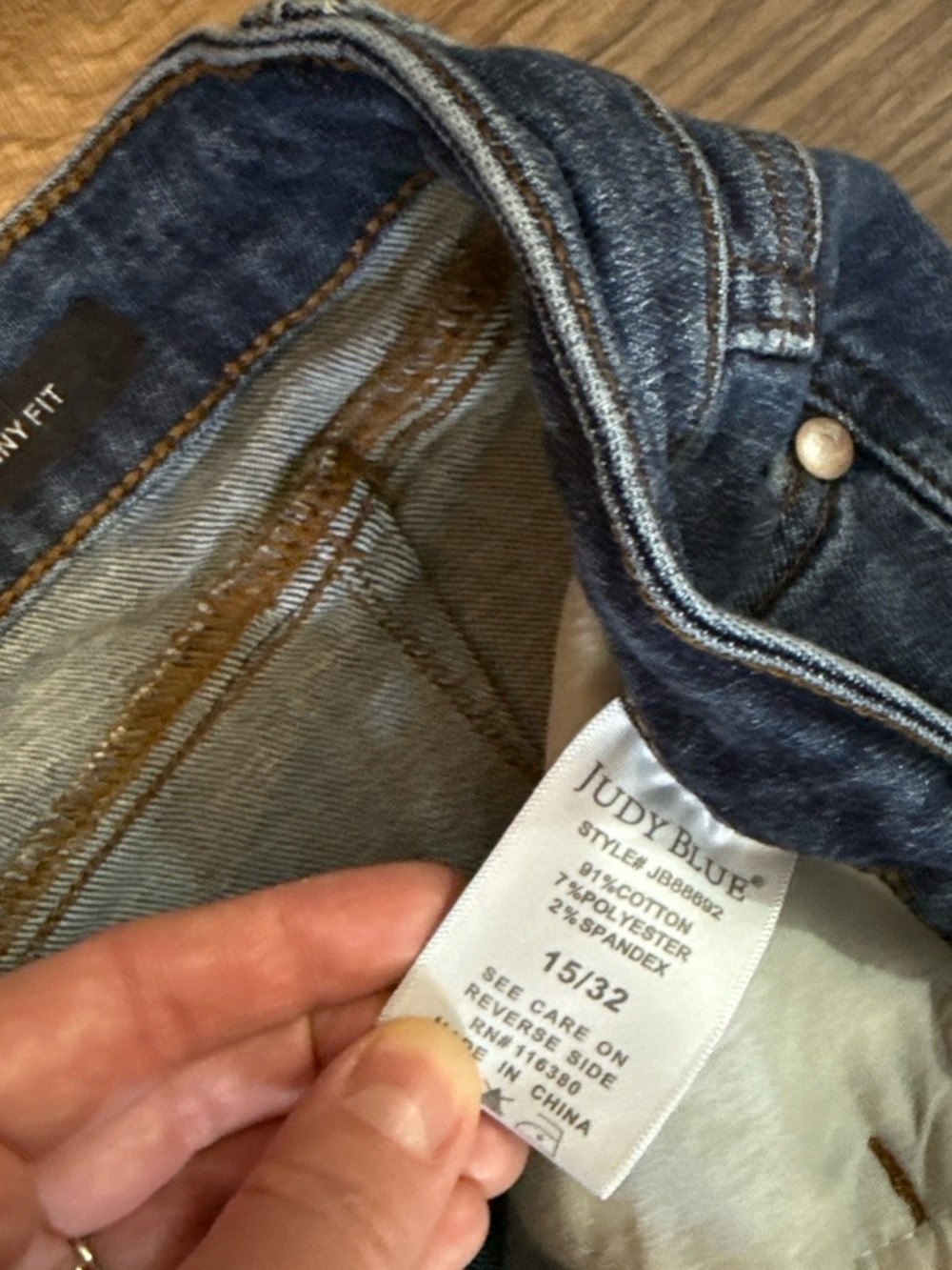 Judy blue skinny jeans women’s size 15/32 - Picture 3 of 4